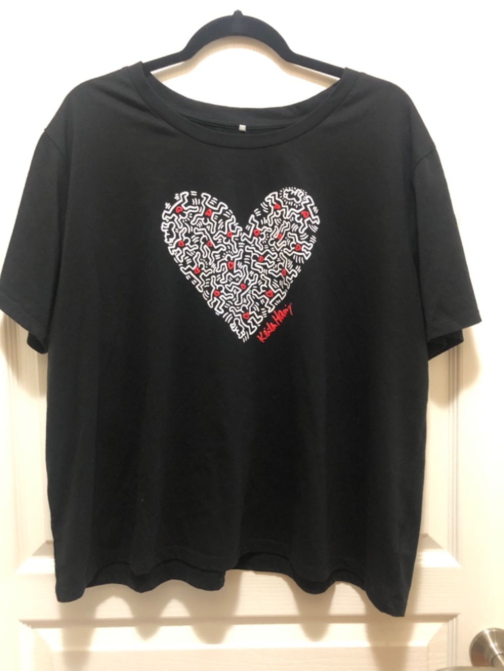 XXL Keith Haring black tee heart logo - Picture 2 of 5